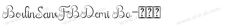 BerlinSansFBDemi Bo字体转换